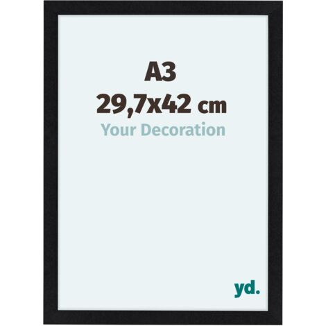 yd. - Cadre photo A3 29.7x42 - Noir Mat - MDF - Como