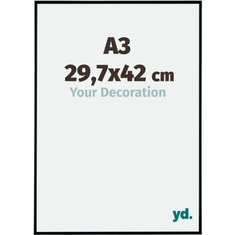 yd. - Cadre photo A3 29.7x42 - Noir Mat - Plastique - Evry