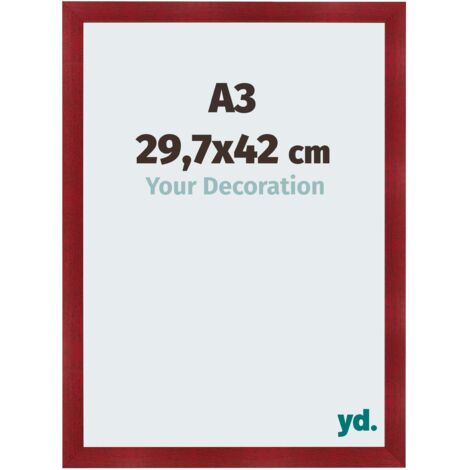 yd. - Cadre photo A3 29.7x42 - Vin Rouge Patine - MDF - Pisa