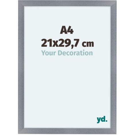 yd. - Cadre photo A4 21x29.7 - Aluminium Brosse - MDF - Como