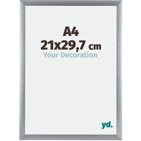 yd. - Cadre photo A4 21x29.7 - Argent Brosse - Aluminium - Tucson