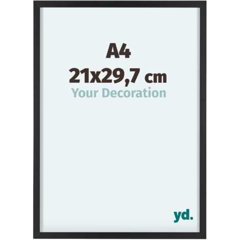 yd. - Cadre photo A4 21x29.7 - Noir - Aluminium - Virginia