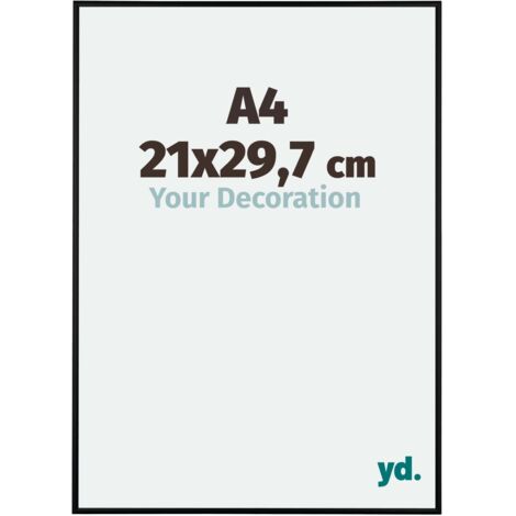 yd. - Cadre photo A4 21x29.7 - Noir Mat - Aluminium - Kent