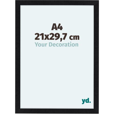 yd. - Cadre photo A4 21x29.7 - Noir Mat - MDF - Como