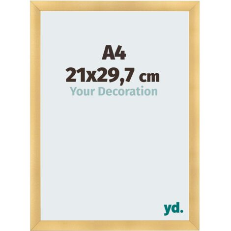 yd. - Cadre photo A4 21x29.7 - Or Mat - MDF - Pisa