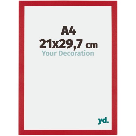 yd. - Cadre photo A4 21x29.7 - Rouge - MDF - Mura