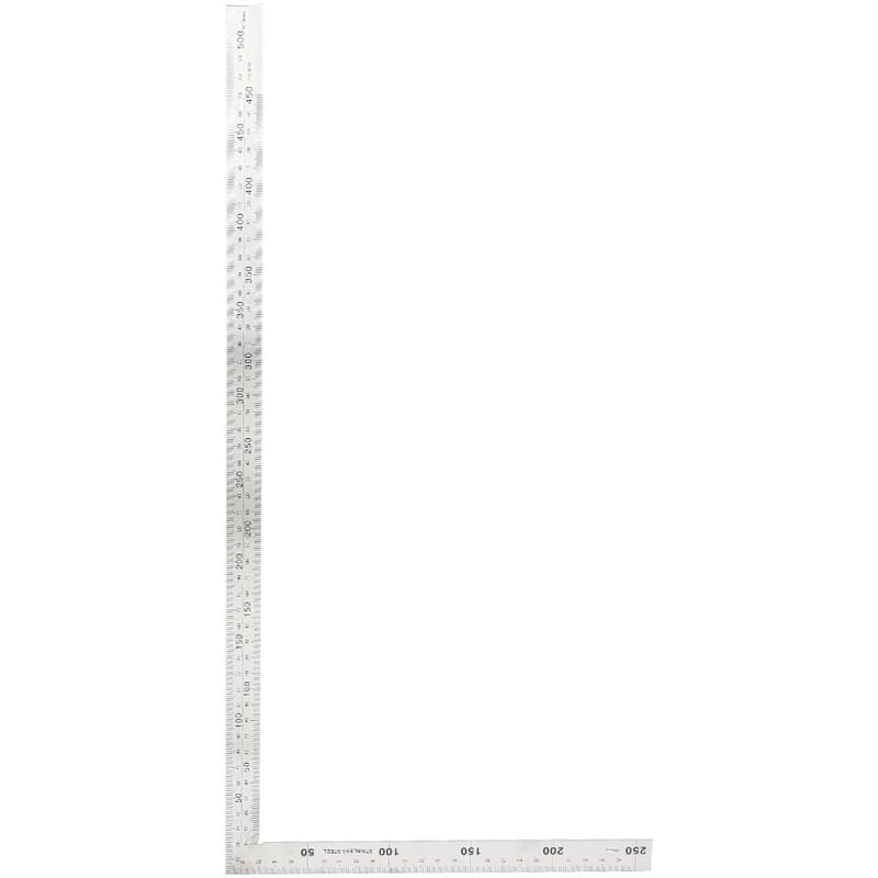 Image of YDuupxe 90-Grad-Winkelmesser, L-förmiges quadratisches Messwerkzeug aus Edelstahl (500 mm x 250 mm)