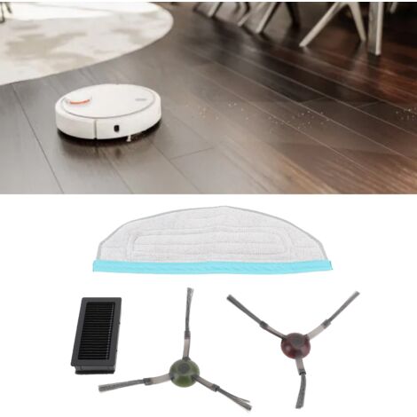 Yeedi CC Cube Roboter-Staubsauger-Ersatzteilset mit Vlies-Waschpad, Filter und Seitenbürste (4 Pads, 2 Filter, 3 Beutel, 2 Bürsten)