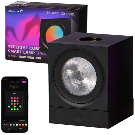 Yeelight Cube Smart Spot lampe de bureau noir