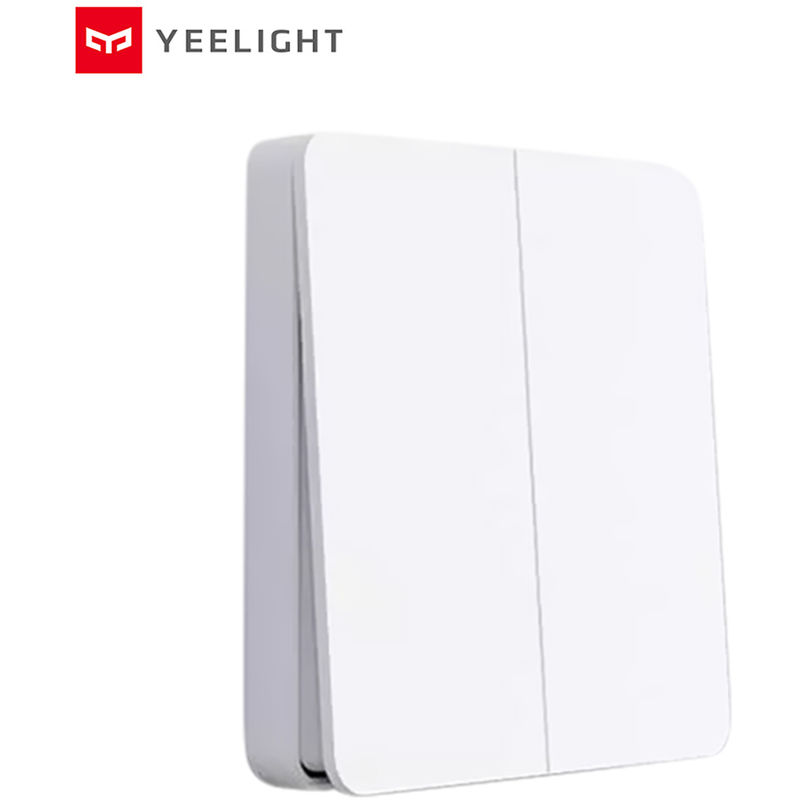 

forma inalambrica Smarts Interruptor 16A regulador de la luz Compitable con Mijia mi Home AC250V / 16A, boton doble - Yeelight