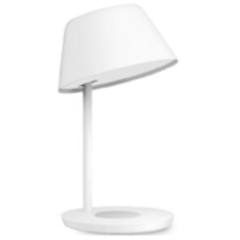 YEELIGHT Lámpara de mesa con cargador inalámbrico, lámpara de noche regulable para dormitorio, sala de estar, habitación de niños y oficina, lámpara de escritorio inteligente funciona con HomeKit,