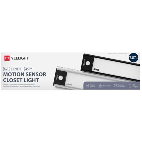 Yeelight Schrankleuchte mit Bewegungssensor 20cm Schwarz