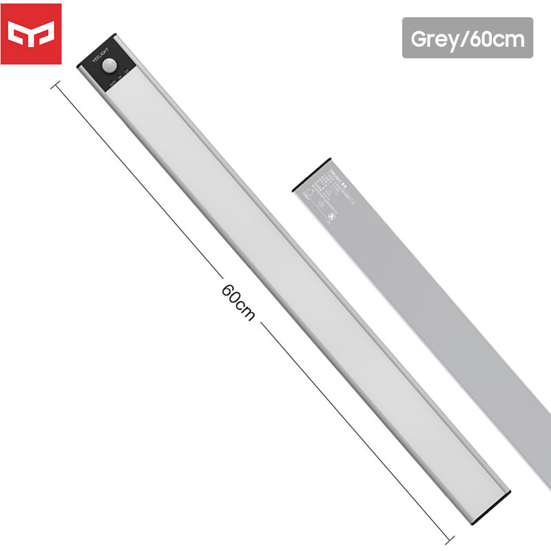 Yeleight Led Penderet Lumiere Sous Cabinet Night Wireless Light W / Capteur De Mouvement Armoire Rechargeable Stick-Sur-Le-Tete Barre De Lumiere Pour