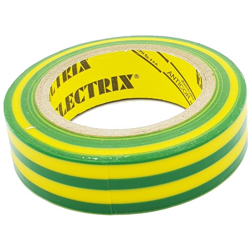 Anticor - Yellow-Green Electrical Waterproof Insulation Insulating Tape 15mm x 10m