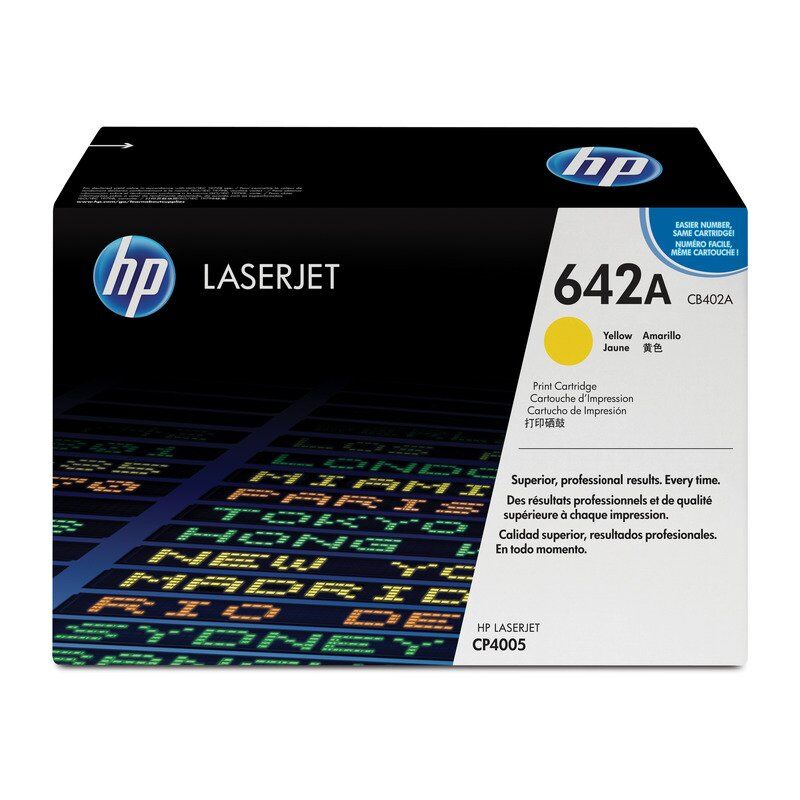 Image of Hp 642A Yellow Original LaserJet Toner Cartridge cartuccia toner 1 pz Originale Giallo