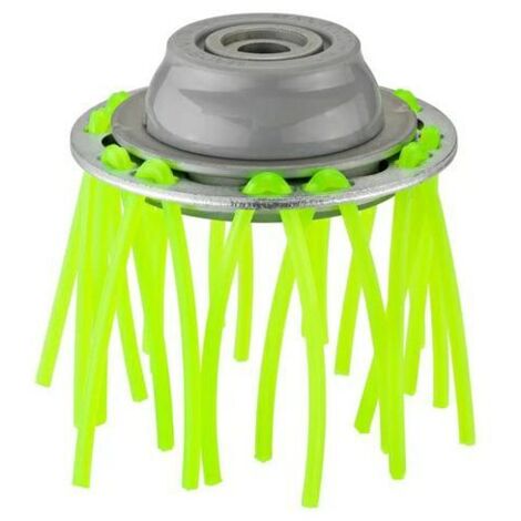 Yerd Brush de brosse métallique pour herbes sauvages Tecomec OCP120, pour 2 à 12 fils, incl. fils de coupés de 3,3 mm, support de thread dévissable sans outils, fabriqué en UE
