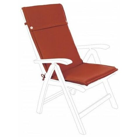 Cuscini per poltrona in rattan 1pz, Cuscino seduta 56x52x7+56x50 rosso, Cuscini per sedie da interno, Cuscino in rattan