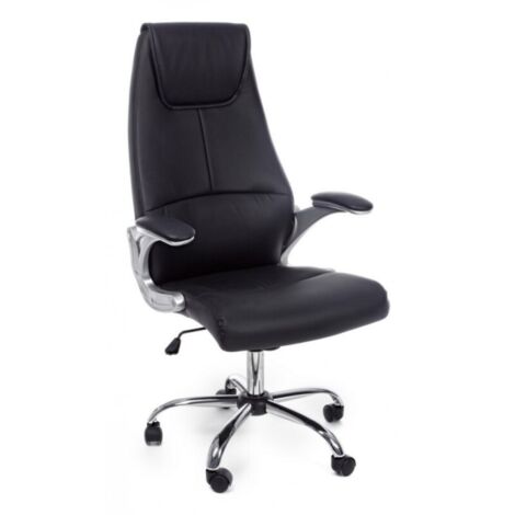 Yes Everyday Poltrona Direzionale Da Ufficio In Ecopelle Nero Camberra Con Braccioli