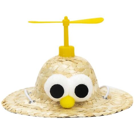 (yeux Jaunes-m)chapeau De Soleil En Paille Pour Petit Animal De Compagnie, Joli Chapeau De Costume Pour Chiens, Chiots, Mini Chapeau De Protection