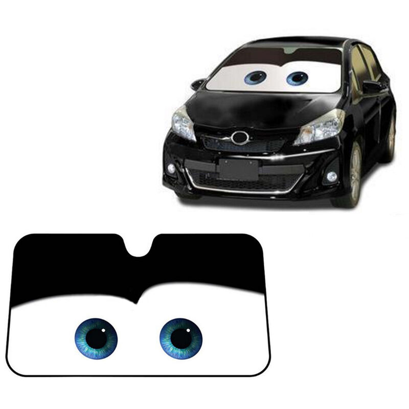 Yeux Pare-Brise Chauffant Pare-Soleil Fenetre De Voiture Pare-Brise Pare-Soleil Auto Pare-Soleil Couvertures De Voiture Protection Uv (Noir),Noir
