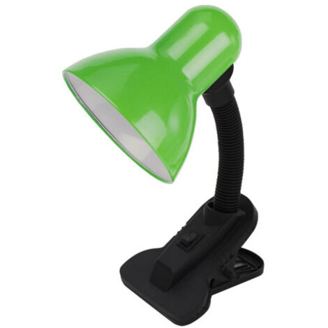 yezco 1xe27 verde flexi fixation c/morsetto flessibile regolabile 26x11,5x12 cm