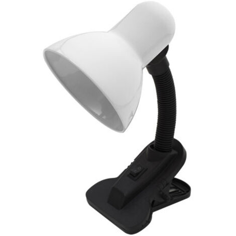 yezco 1xe27 white flexi-fixture w/swivel clamp 26x11,5x12 cm