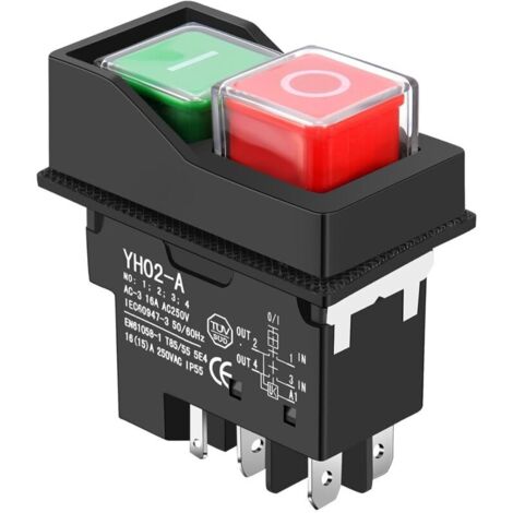YH02 A KLD28 Interruttore di sicurezza elettromagnetico impermeabile per betoniere e macchine da officina, 5 pin, 200 V 250 V, 16 A, IP55