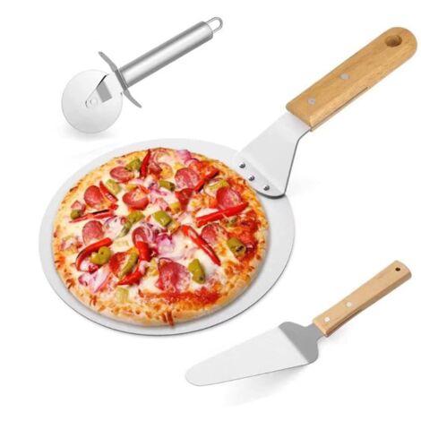 Une pelle a pizza perforée ø330 en aluminium