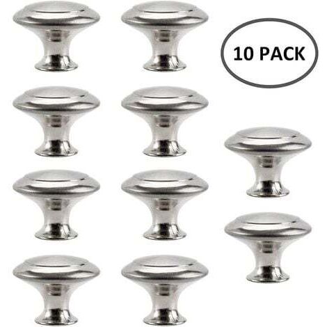 YIDOMDE Bouton de Meuble Cuisine Poignées Cabinet Acier Inox Portes Coupe Décoration Porte Cabinet Placard Tiroir Armoire - 10 PCS