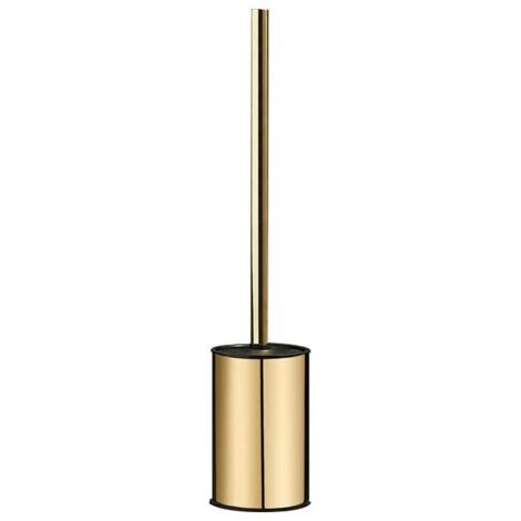 YIDOMDE Brosse WC murale dorée en acier inoxydable 304 rond pour salle de bain (doré)