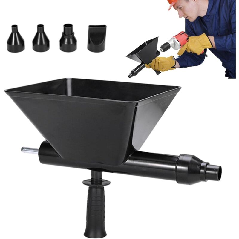 Groofoo Ciment Électrique Machine Jointoiement Pointage, Pistolet à Coulis pour Mortier Électrique, Seringue à Mortier Portative avec 4 Becs, pour