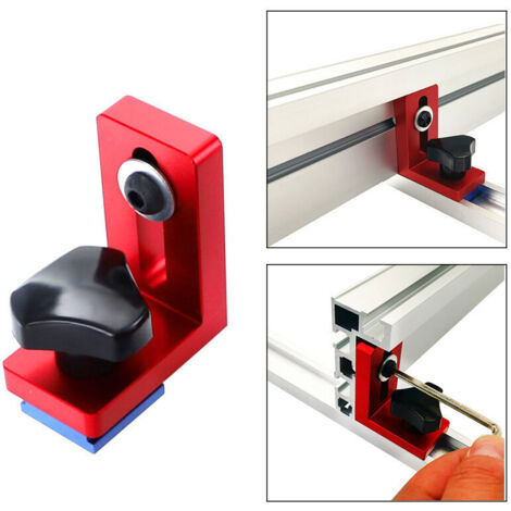 YIDOMDE Connecteur de Support Butée Piste Limiteur Table Goulotte Connecteur Rail Guidage Travail Du Bois Outil Manuel en Alliage d'Aluminium Durable,T-Audace