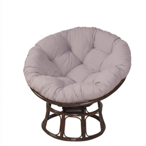 YIDOMDE Coussin de Chaise d'extérieur Coussin de Siège rembourré coussin de siège suspendu hamac hamac balançoire ronde siège de balançoire pour la maison-Grey 70x70CM