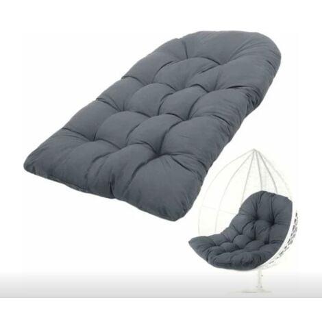 YIDOMDE Coussin De Chaise,Coussin Fauteuil Rotin,Coussinets De Chaise Relax pour Balançoire Panier Suspendu,Coussin De Siège De Panier pour Intérieur,Extérieur ((Size:120x80cm,Color:Gris foncé)