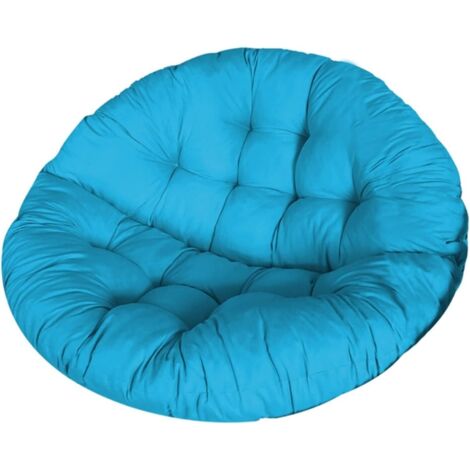 YIDOMDE Coussins de chaise d'extérieur coussin de siège rembourré siège balançoire hamac balançoire balançoire ronde siège chaise oiseau coussin de suspension pour la maison- Bleu ciel 50x50CM
