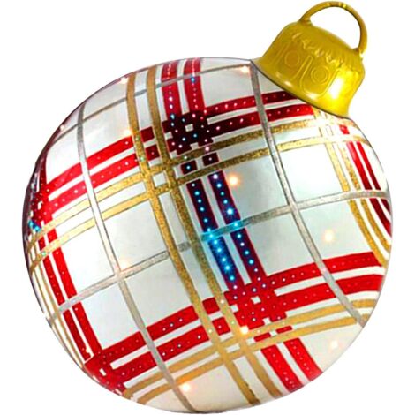 YIDOMDE Décorée Gonflable de Noël en Plein Air, DéCorations d'arbre de Noël de Boule Gonflable de Noël, Décorations ExtéRieures Gonflables de NoëL DéCoration de Boules Gonflables de Vacances (05)