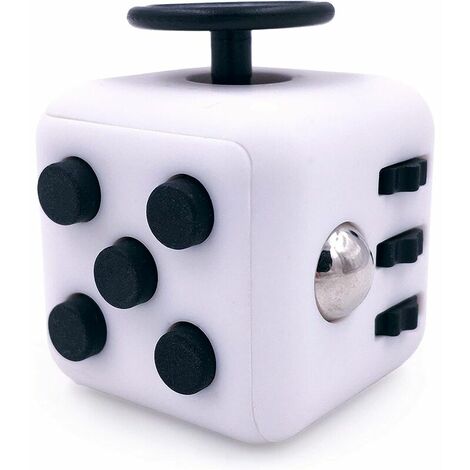 YIDOMDE Fidget Cube Anti Stress Enfant Adulte - Fidget Toys Objet Anti Stress Anxiété - Jouet De Decompression avec 6 Modules Apaisants (Blanc)