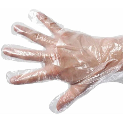 YIDOMDE Gants Jetables en Plastique, Main Gauche ou Droite pour Maison, Magasin et Salons - Protègent Mains & Aliments