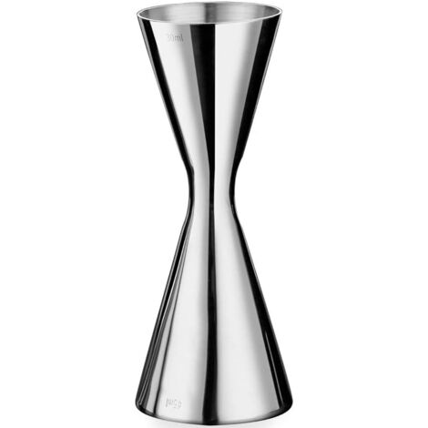 YIDOMDE Gobelet Doseur Cocktail Alcoolisé, Gin Jigger 30ml / 60ml, Acier Inoxydable, Argent - 5 x 5 x 12 cm