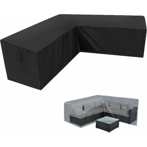YIDOMDE Housse Canapé d'angle Jardin Imperméable 210D Oxford Anti-Poussière Housse pour Meubles de Jardin Forme en L Couverture canapé de Coin (215x215x87)