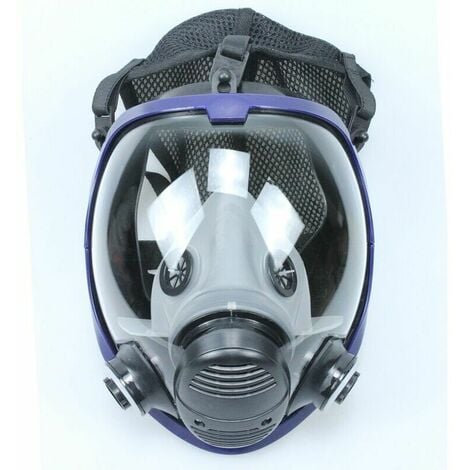 YIDOMDE Masque respiratoire à masque intégral réutilisable, masque à gaz respiratoire à vapeur organique, masque à gaz en silicone à grande vue, corps de masque intégral