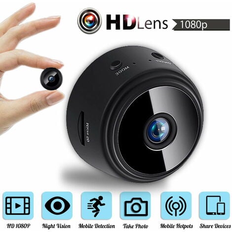 aobo Camera Espion, WiFi 4K HD Mini Caméra de Surveillance  Interieur/extérieur sans Fil avec Enregistrement Longue Batteries avec Mini  Cachée