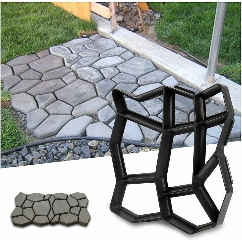 Moule béton Forme trottoirs Coffrage Forme Plastique Formes pour béton Dalles pour Le Jardin 42,5 x 42,5 x 4 cm