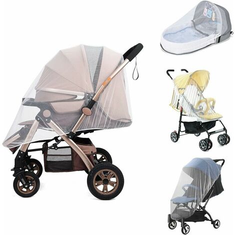YIDOMDE Moustiquaire Poussette,T-Audace Moustiquaire Bebe,Auto-siège, Lit Parapluie, Protection Anti-Insectes pour Bébés,Tissu à Mailles Résistante,Lavable