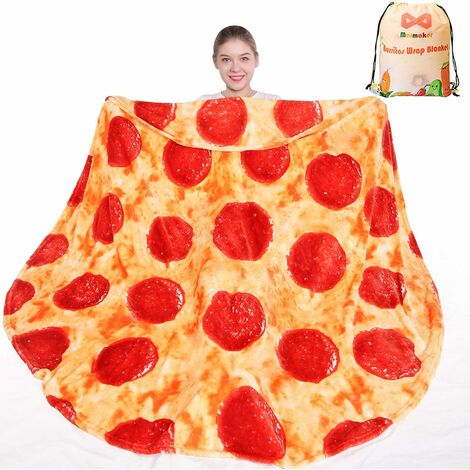 YIDOMDE Pizza Blanket 2.0 Double Sided 71 inch for Adult and Kids, Pizza Blanket Adult Size, Realistic Food Blanket, Soft Pizza Blanket, Funny Gifts for Teenage Boys and Girls
