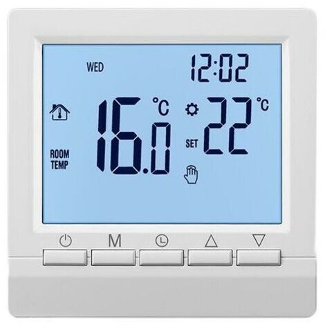 YIDOMDE Programmation de l'écran LCD thermostat intelligent alimenté par batterie