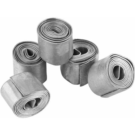 YIDOMDE Rouleau de Feuilles de Plomb, 5 Rouleaux de 0.5mm Pêche Doubles Feuilles de Plomb Plombs Poids Accessoires Accessoires de pêche Fournitures Nouveau
