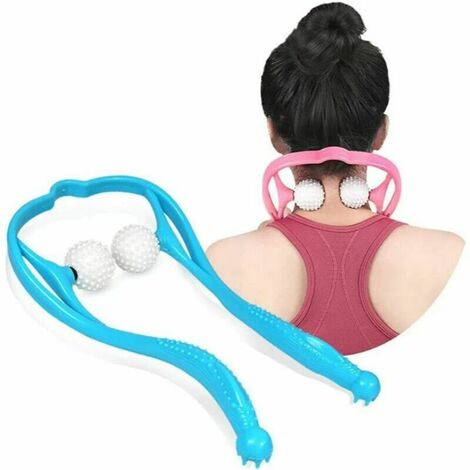 YIDOMDE YIDOMDE 1 PCS Masseur de cou Outil de soulagement de la tension musculaire du cou manuel Relaxant Shiatsu Rouleau d'auto-massage pour Soulagement de la douleur du cou Muscle épaule Relaxation