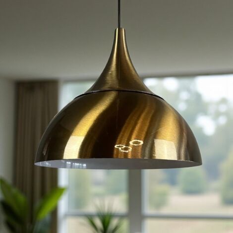 Yimpe Suspension Luminaire en Metal de 30cm, Plafonnier Vintage, Lustre Salon, Cuisine, Chambre, Salle à Manger, Couloir Lampe Ronde E27, Éclairage Intérieur, Vieilli