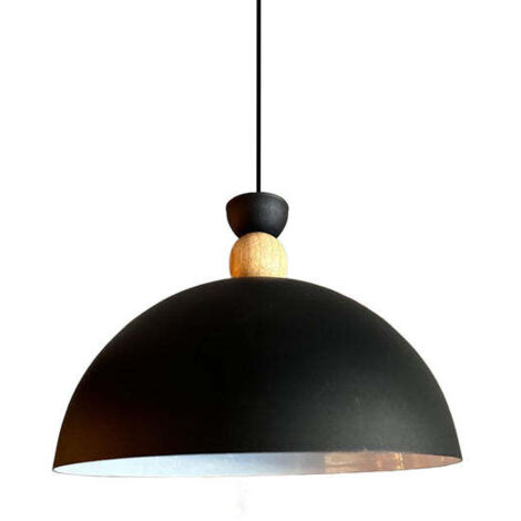 Yimpi Industrielle Pendelleuchte aus Handbemaltem Schwarze Metall – Vintage-Kronleuchter E27 Ø30 cm für Wohnzimmer, Schlafzimmer oder Esszimmer